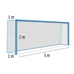 Fotbalová síť 3 mm/#4 cm. Rozměry 3x2x1x1 m
